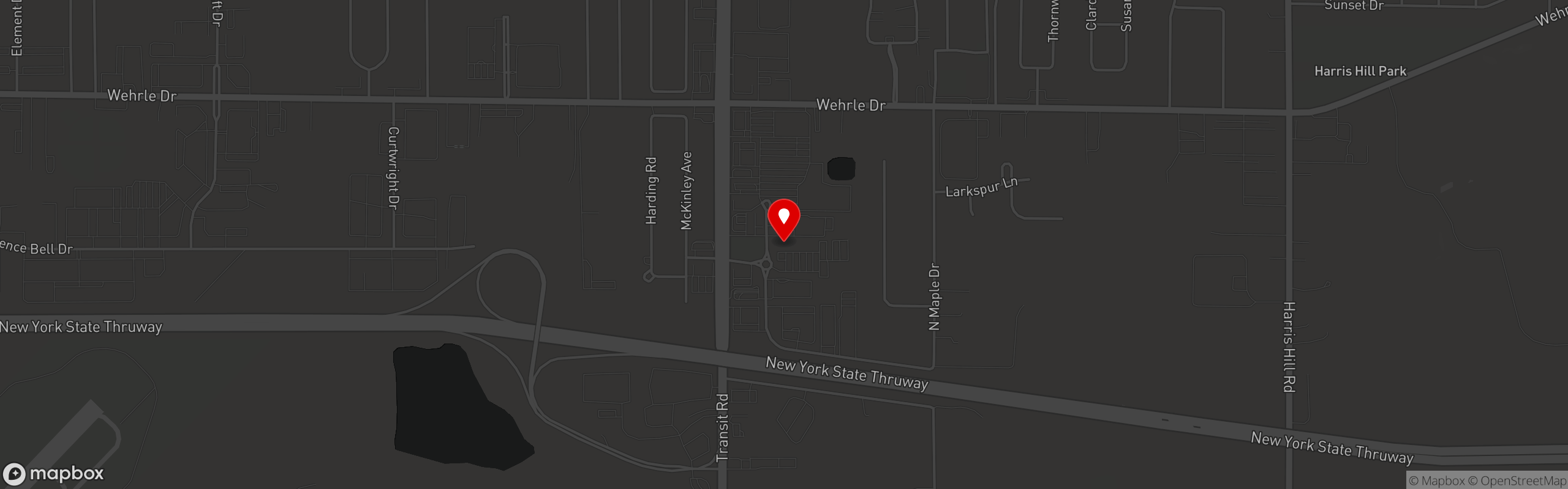 Street map pinning Russell's Steaks, Chops, & More in Russell's Steaks, Chops, & More