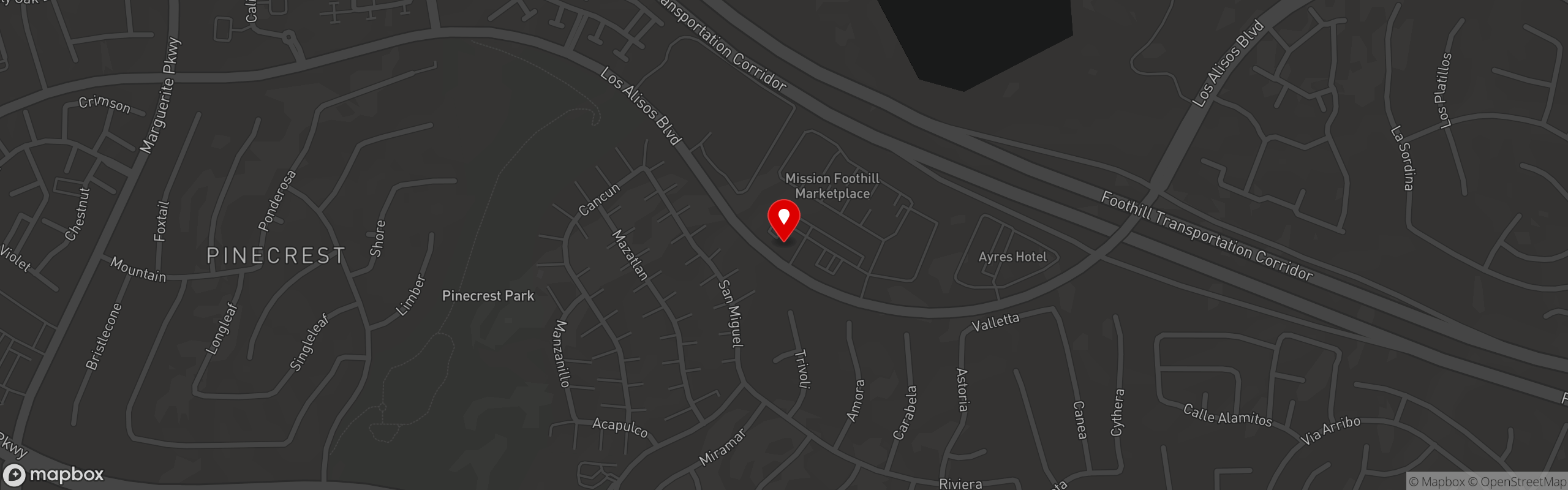 Street map pinning Piccolino Ristorante in Piccolino
