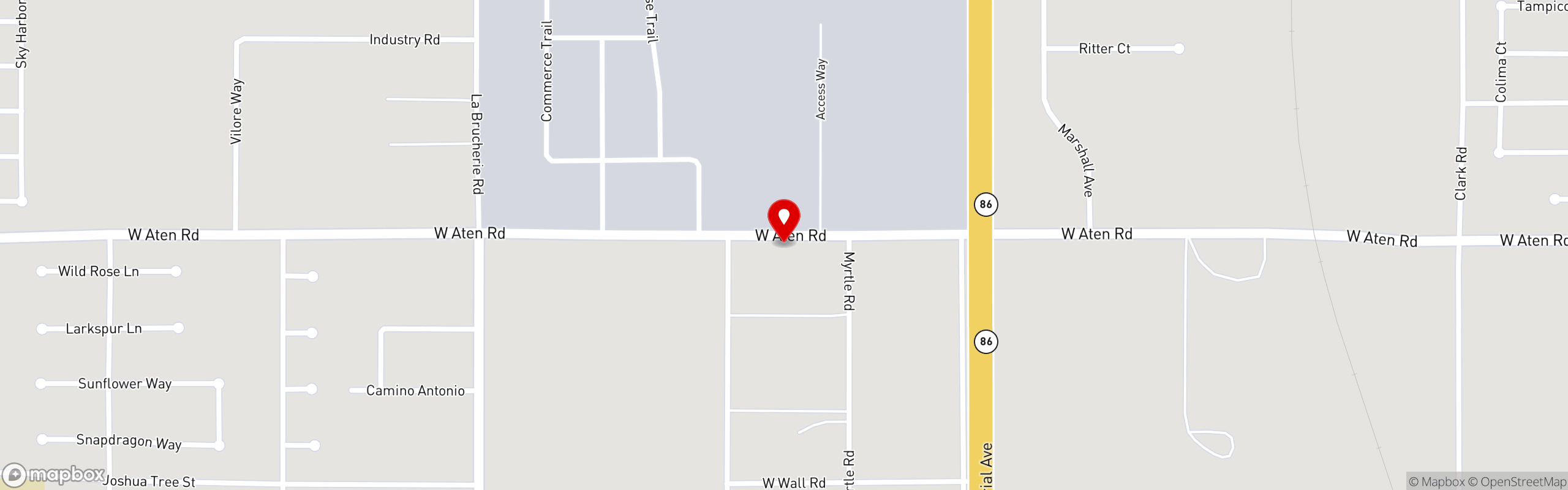 Street map pinning Brickhouse Coffee in Brickhouse Coffee