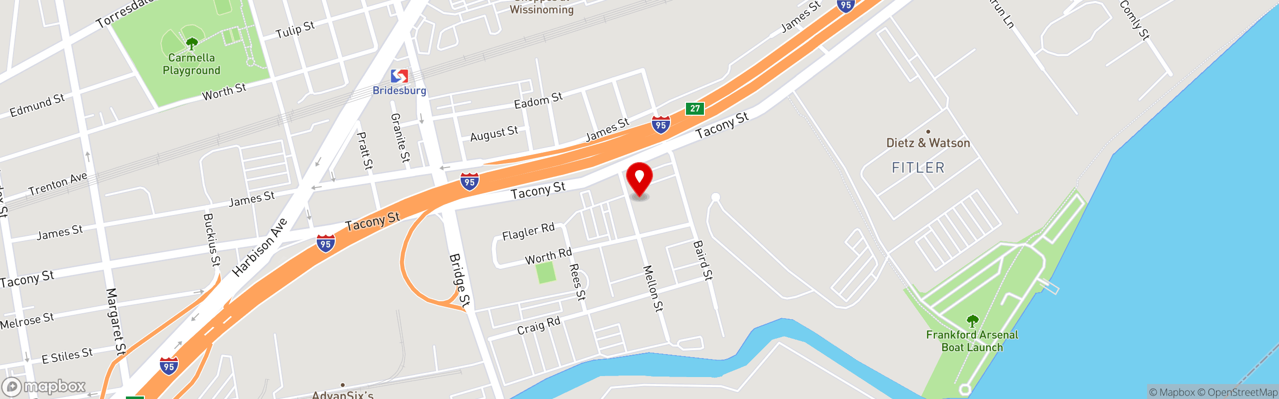 Street map pinning Tortorice's Specialty Sandwiches in Tortorice's Specialty Sandwiches