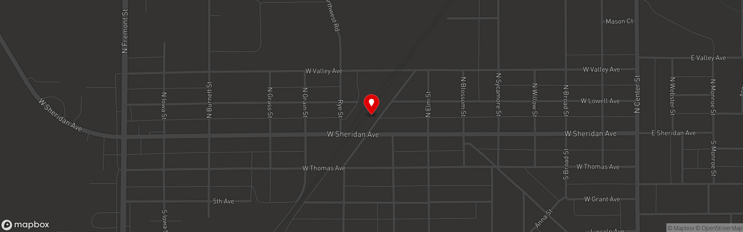 Street map pinning Depot Restaurant & Lounge in Depot Restaurant & Lounge