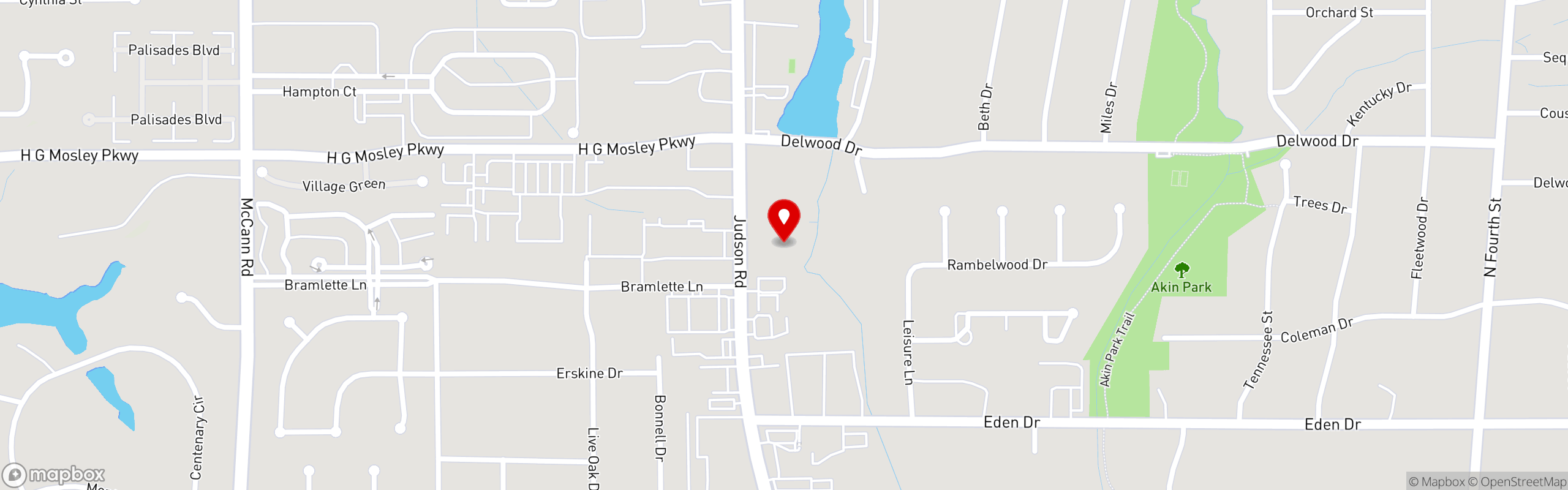 Street map pinning Tele's Mexican Restaurant in Longview