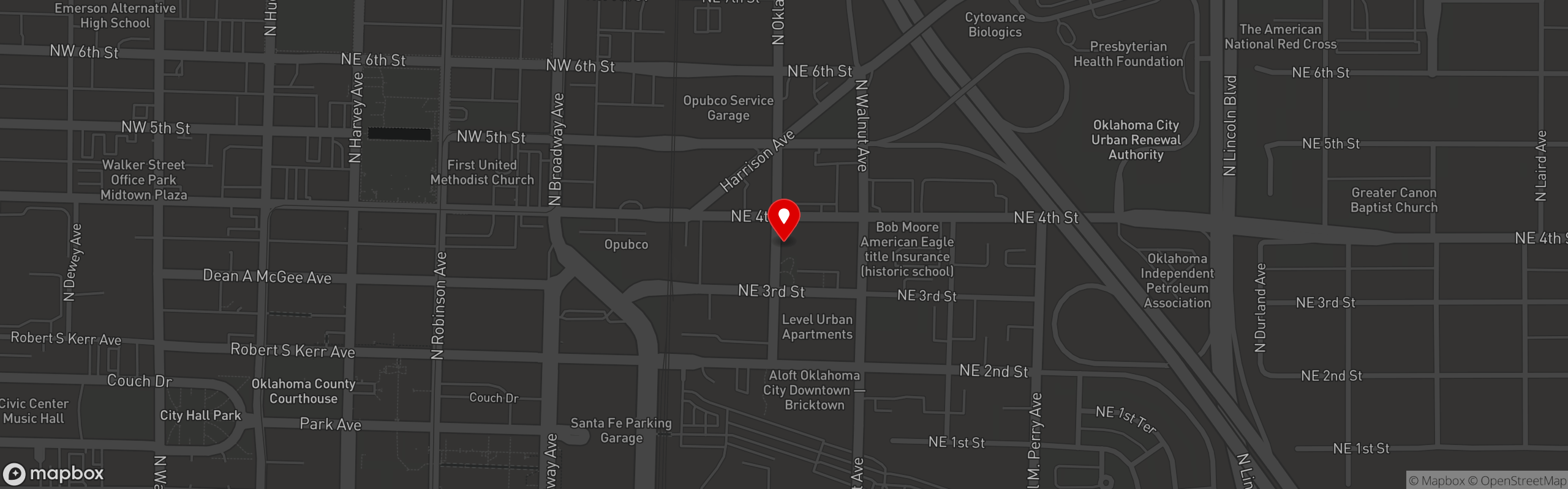 Street map pinning Dougla Kitchen in Dougla Kitchen - Oklahoma City