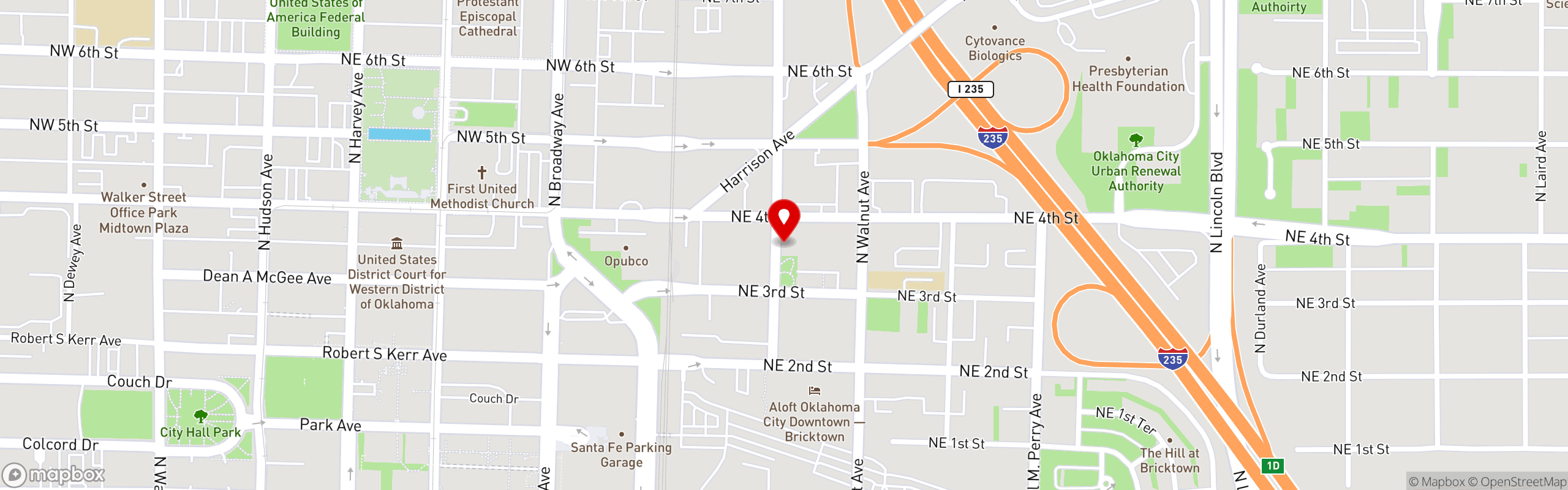 Street map pinning Dougla Kitchen in Dougla Kitchen - Oklahoma City