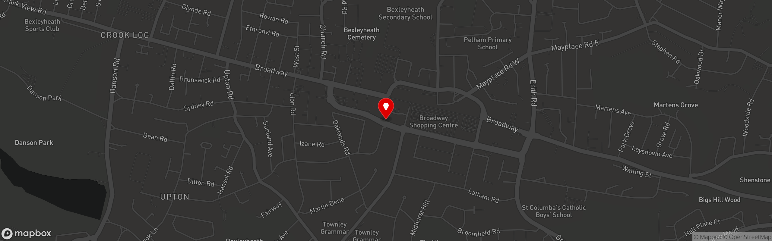 Street map pinning Il Vesuvio Restaurant and Pizzeria in Il Vesuvio Restaurant and Pizzeria - Bexleyheath