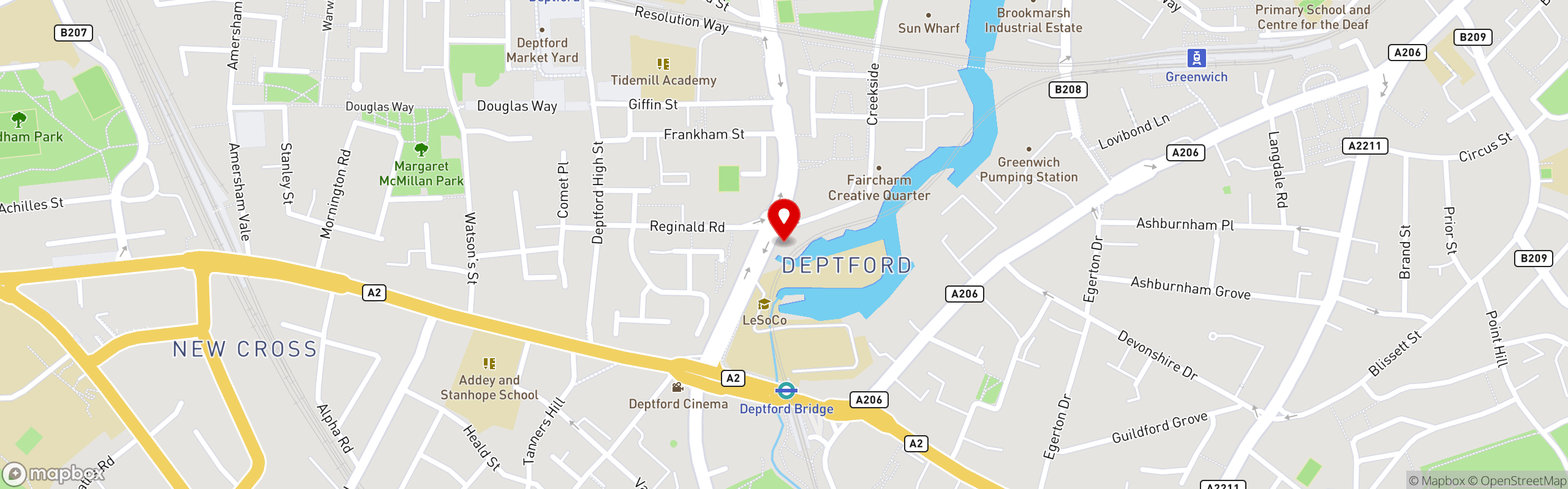 Street map pinning Balboa - Colombian Pacific Food in Balboa Colombian Pacific Food