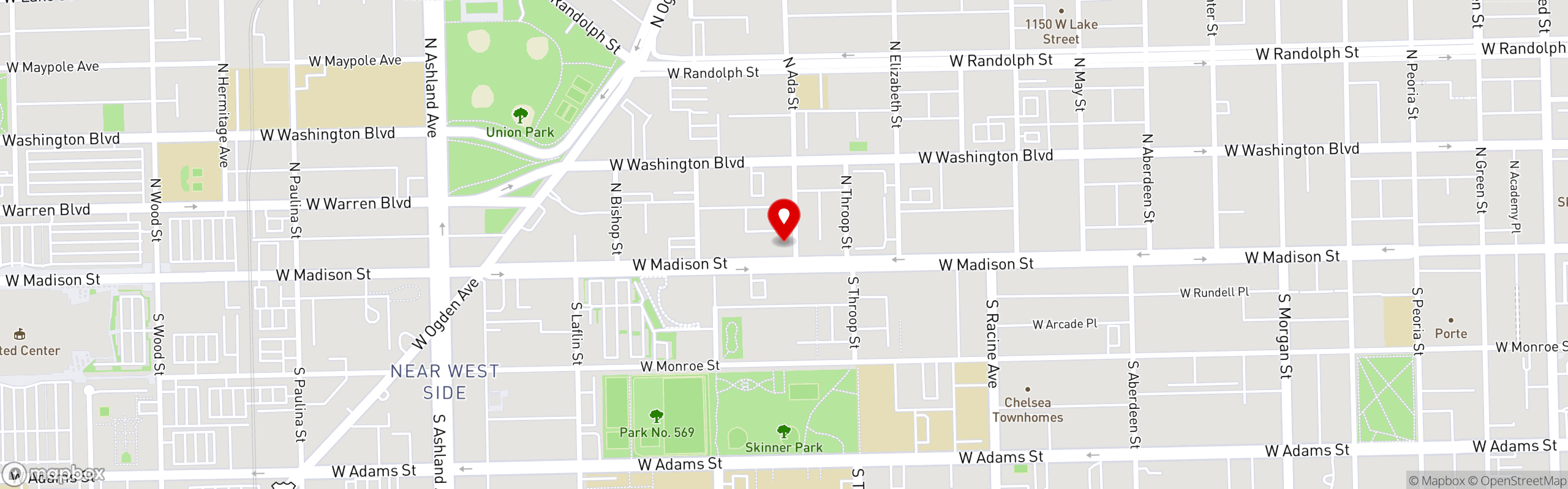 Street map pinning Ranalli's West Loop in Ranalli's West Loop