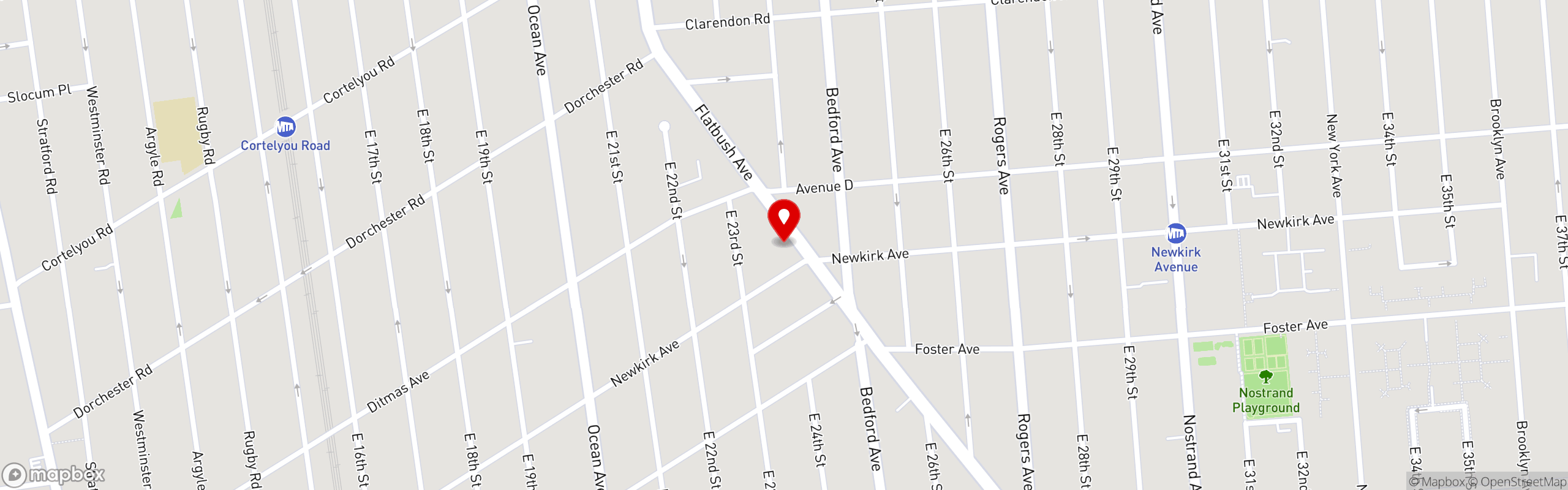 Street map pinning BunNan in BunNan - Flatbush