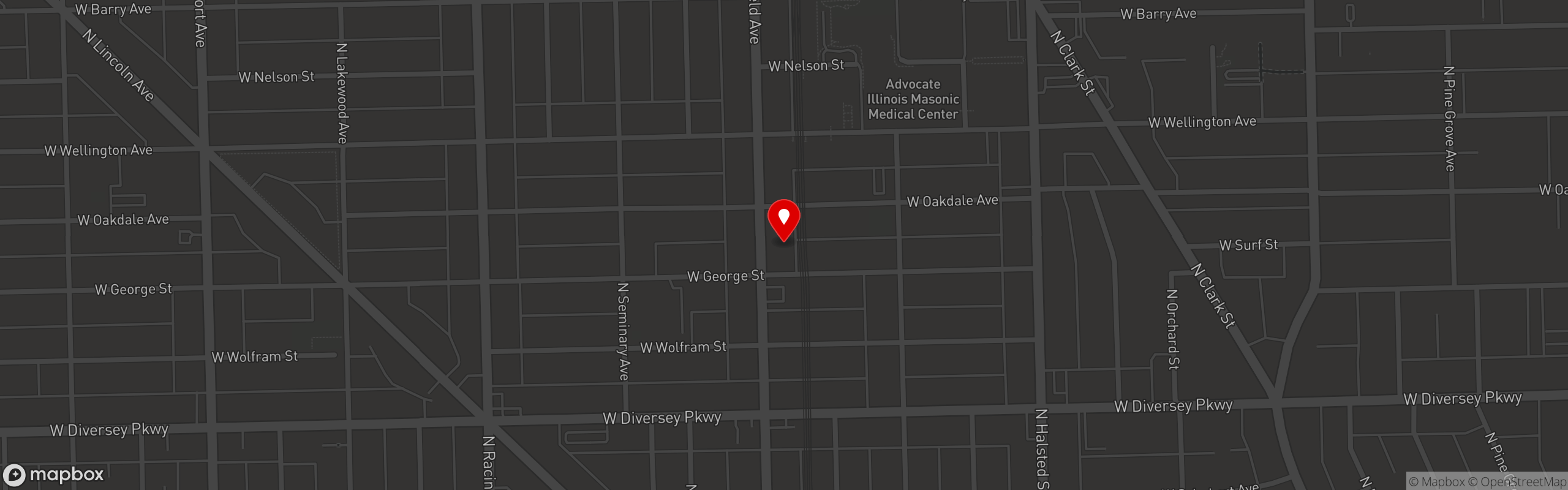 Street map pinning The River Kitchen and Bar in The River Kitchen and Bar