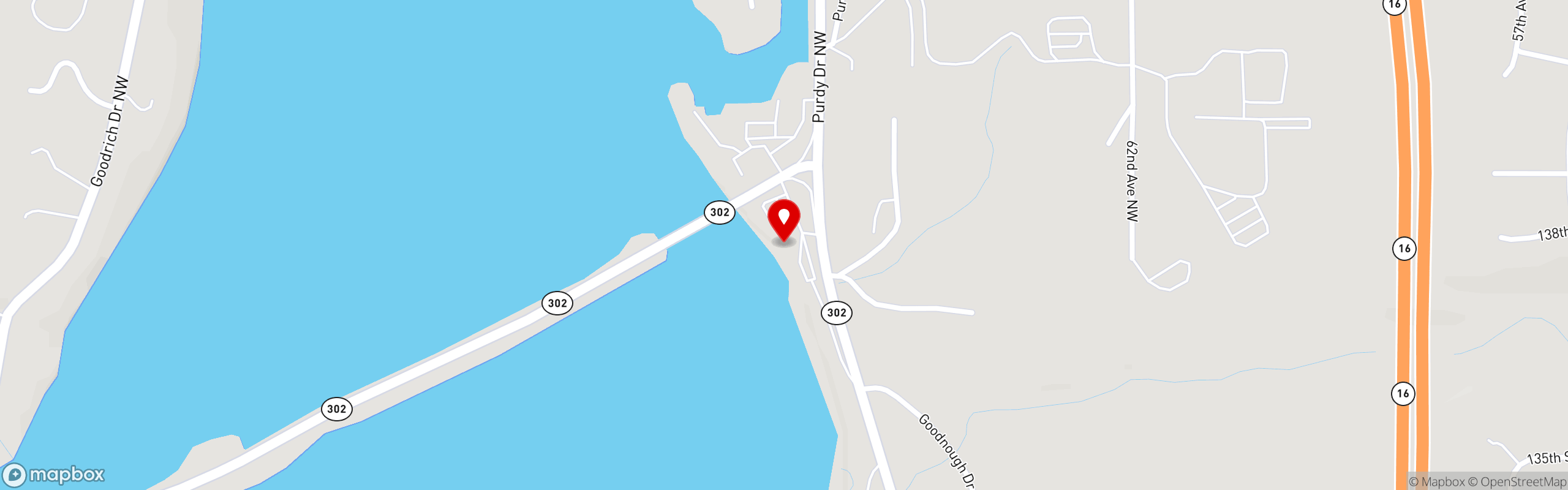 Street map pinning Massimo Italian Bar & Grill in Gig Harbor