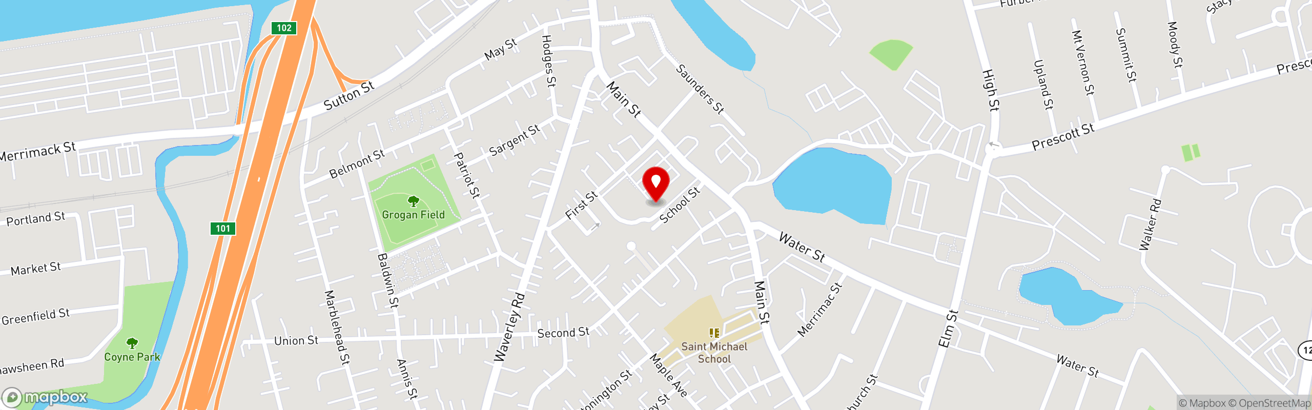 Street map pinning We Got Bunz, Hun! in We Got Bunz Hun​ - North Andover