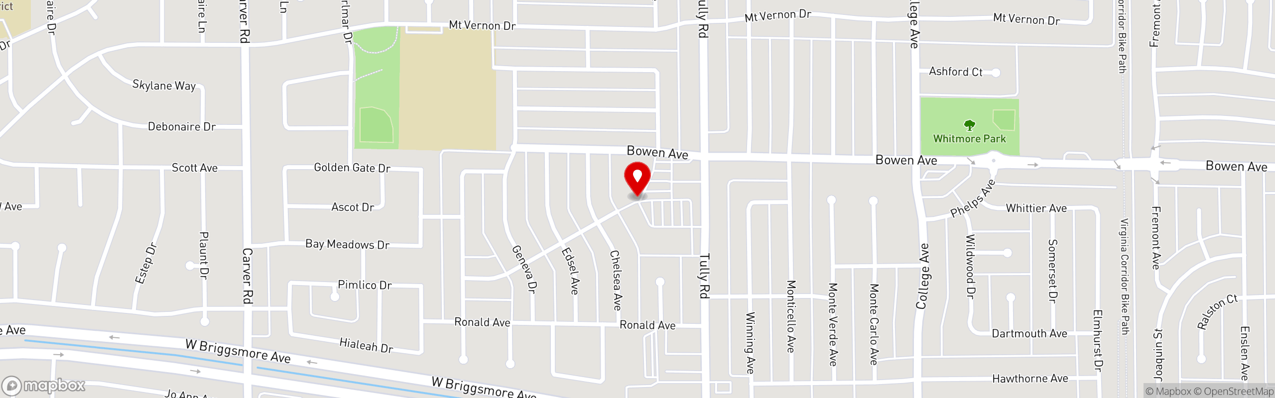Street map pinning We Donut Shop in We Donut Shop