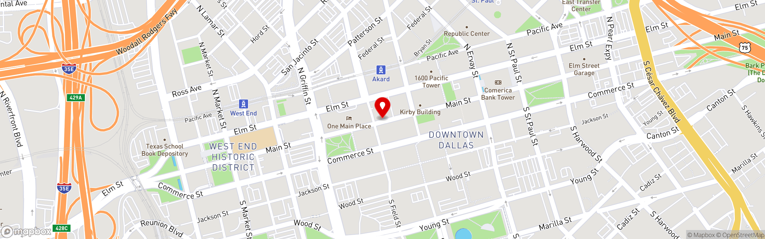Street map pinning Frankie's Downtown in Frankie's Downtown