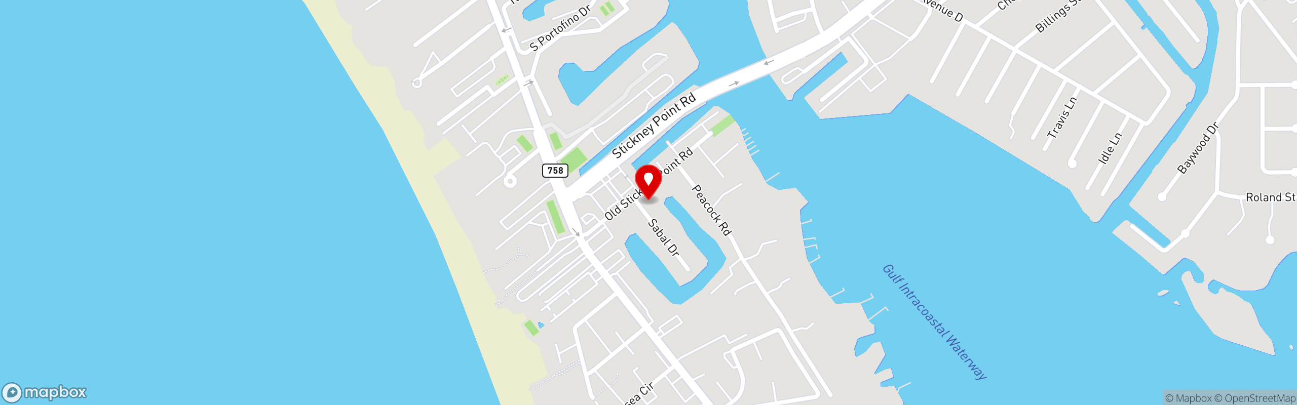 Street map pinning Clayton's Siesta Grille in Clayton's Siesta Grille