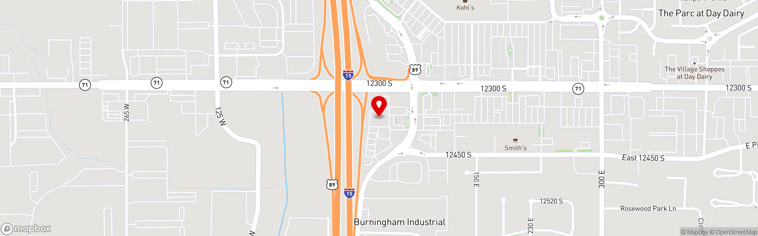 Street map pinning Chuck-A-Rama | All-You-Can-Enjoy Buffet in Utah & Idaho in Draper