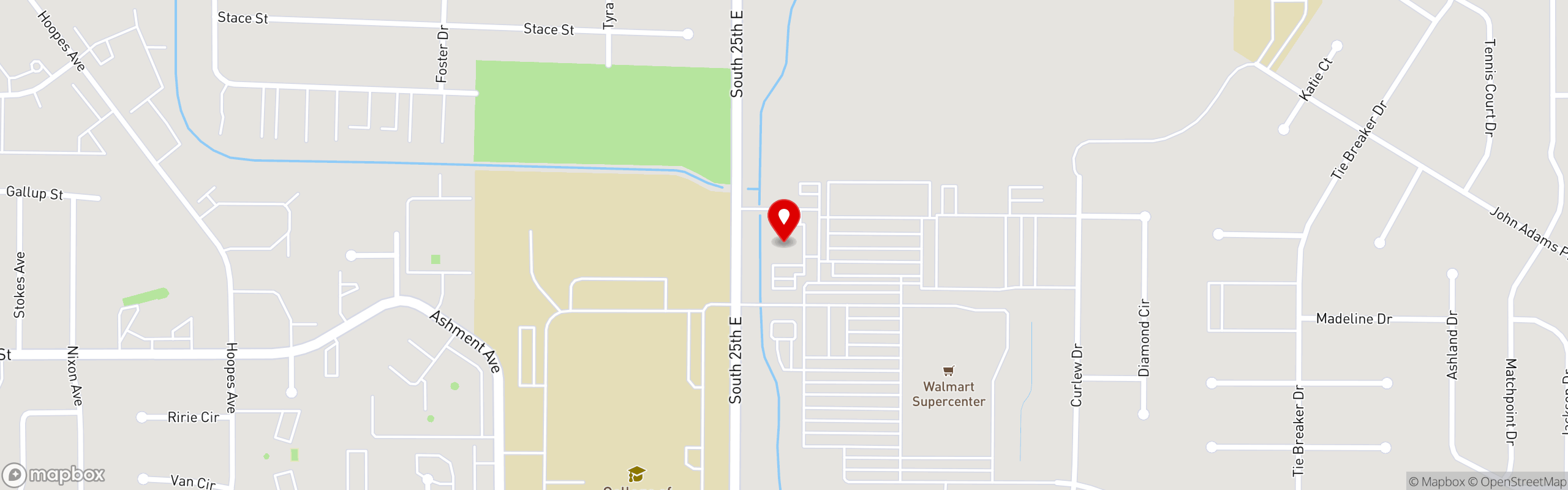 Street map pinning Chuck-A-Rama | All-You-Can-Enjoy Buffet in Utah & Idaho in Idaho Falls
