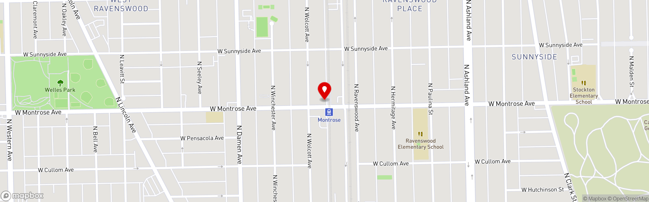Street map pinning PastaFi in Ravenswood