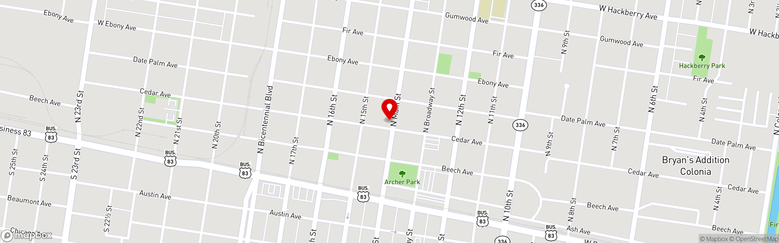 Street map pinning Birdie Bistro in Birdie Bistro