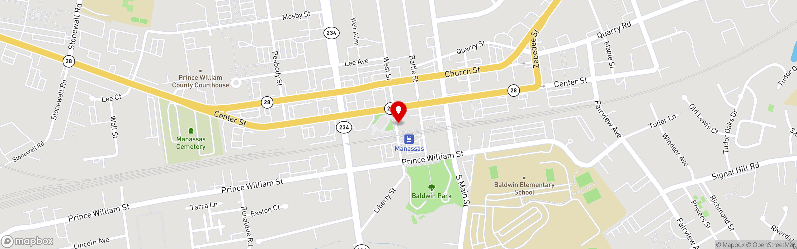 Street map pinning CJ Finz Raw Bar & Grille in CJ Finz Raw Bar & Grille