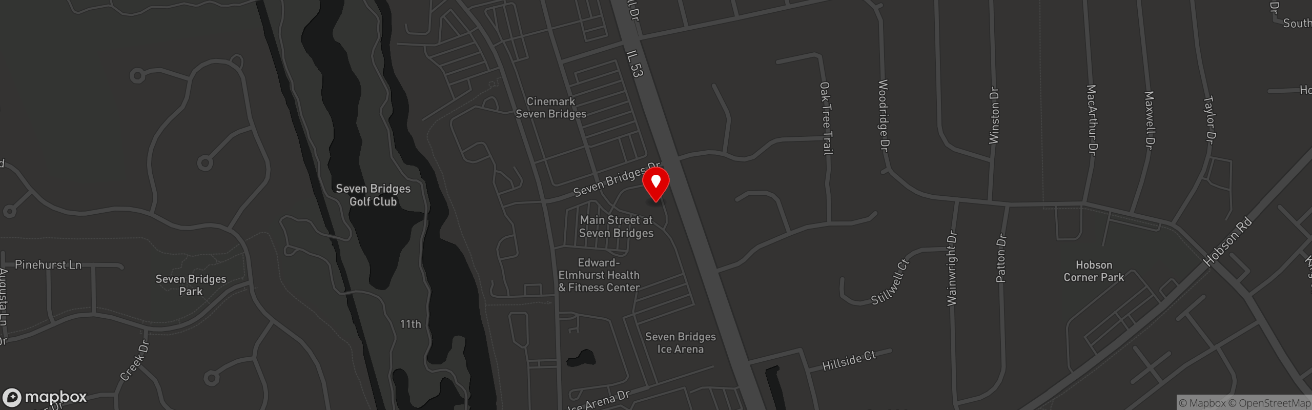 Street map pinning Clara's in Clara's Restaurant