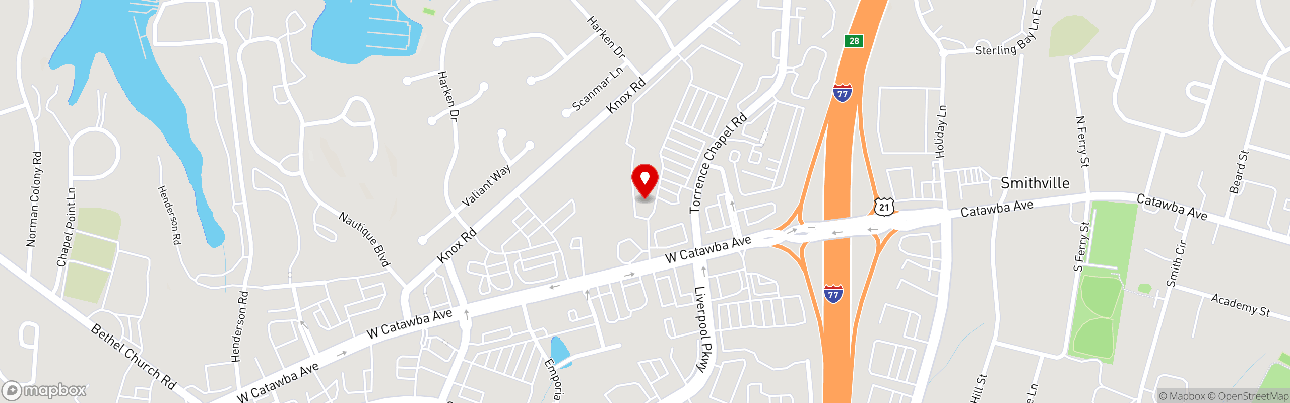 Street map pinning POKE LAKES in 1st LOCATION - CORNELIUS