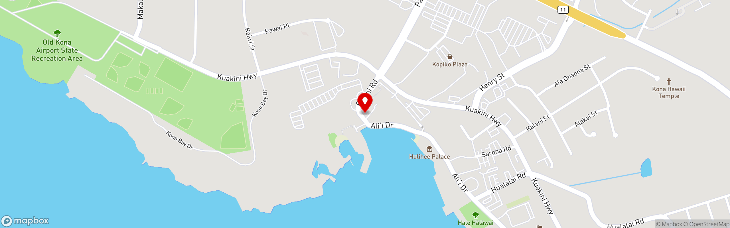 Street map pinning Big Kahuna Beach Grill in Big Kahuna Beach Grill