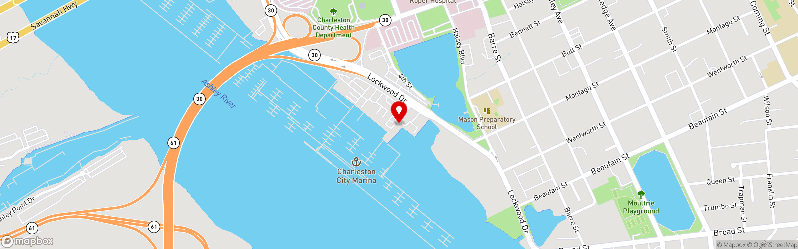 Street map pinning Fin & Crab in Fin & Crab