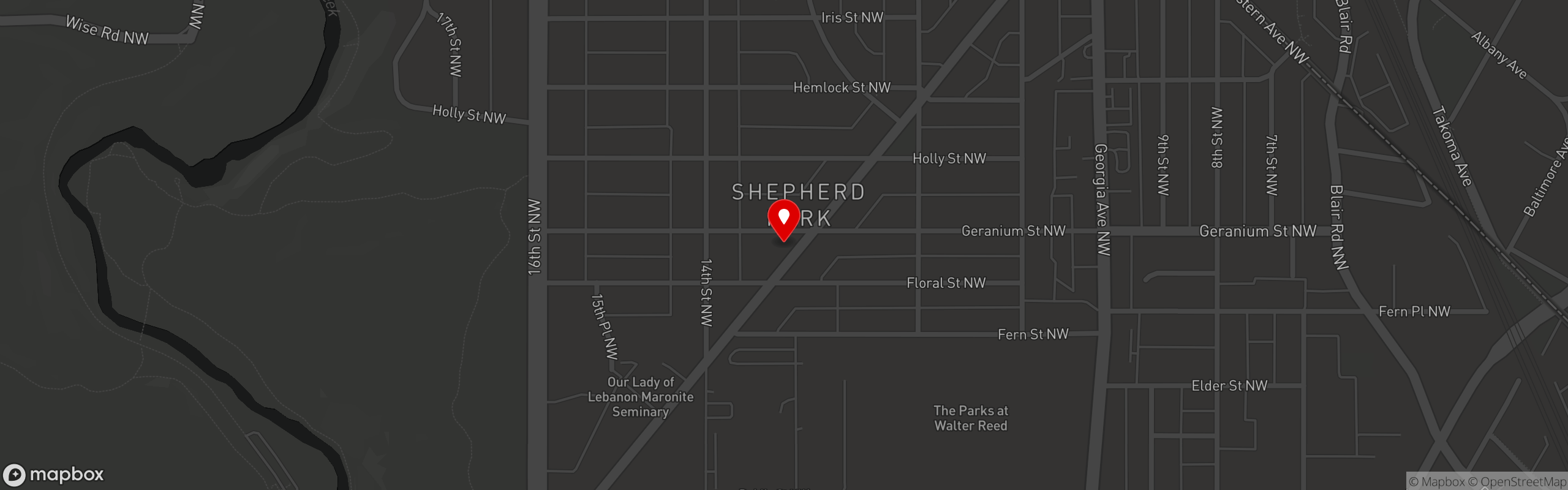 Street map pinning Facing U, Inc. in Facing U, Inc.