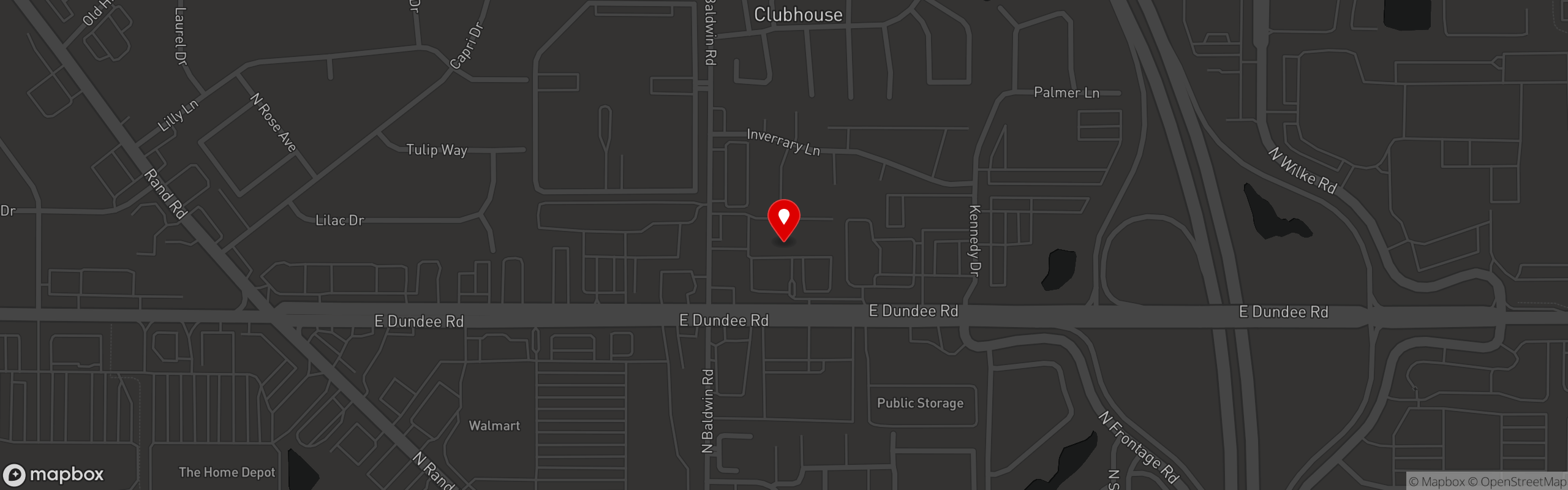 Street map pinning Pita Pita Mediterranean Grill in Palatine