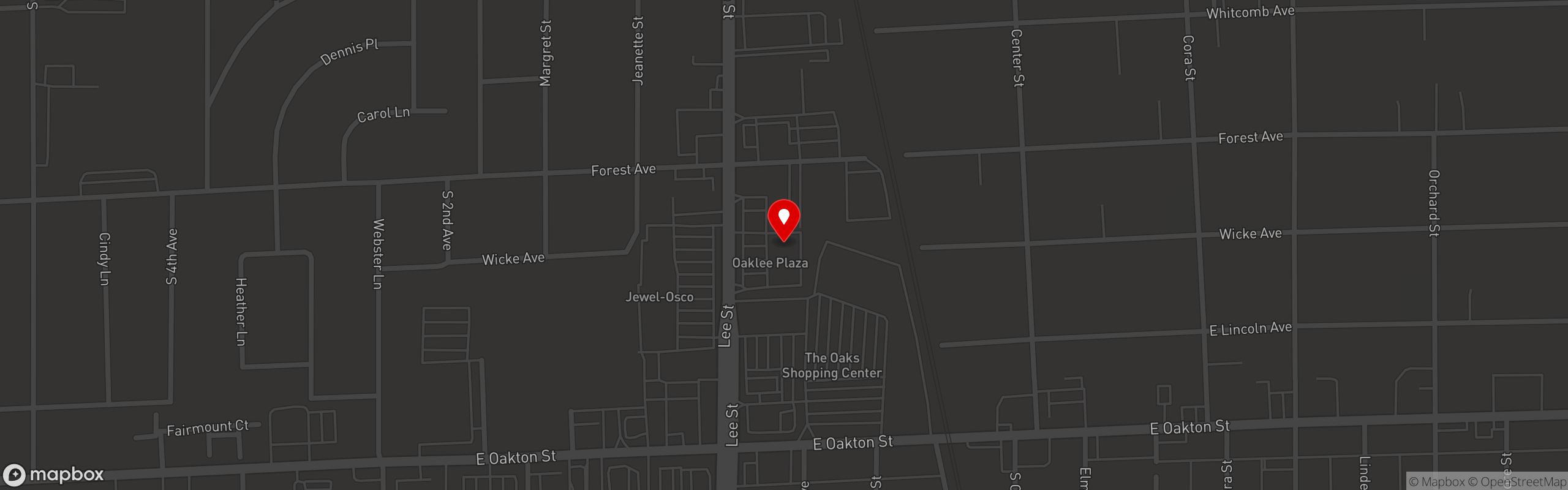 Street map pinning Pita Pita Mediterranean Grill in Des Plaines