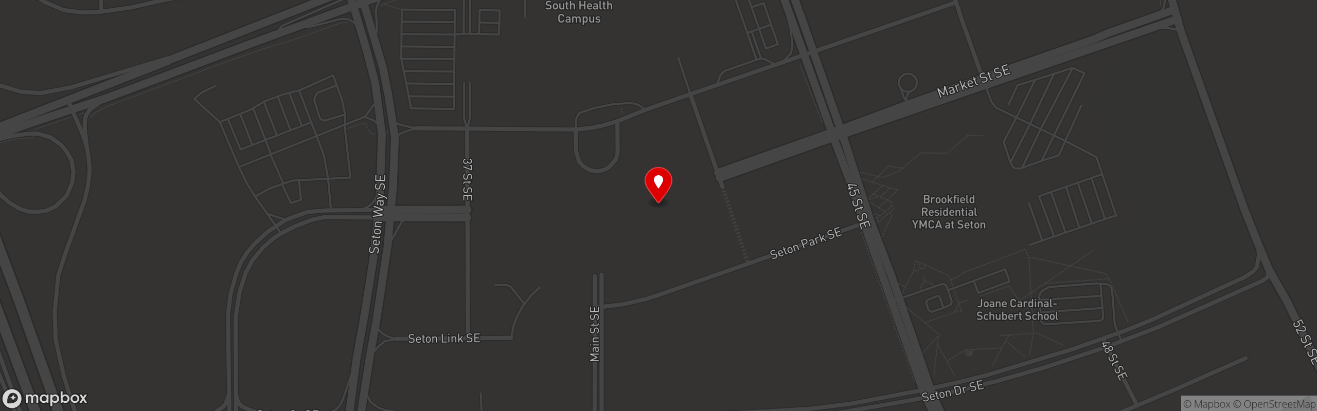 Street map pinning Red's Diner in Red's Diner in Seton