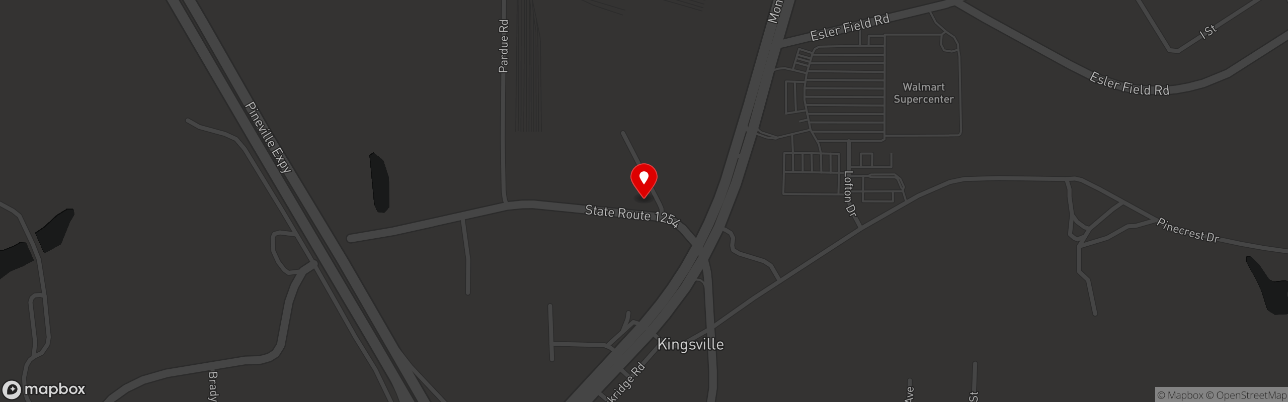 Street map pinning Nova's Breakfast & Brunch in Pineville