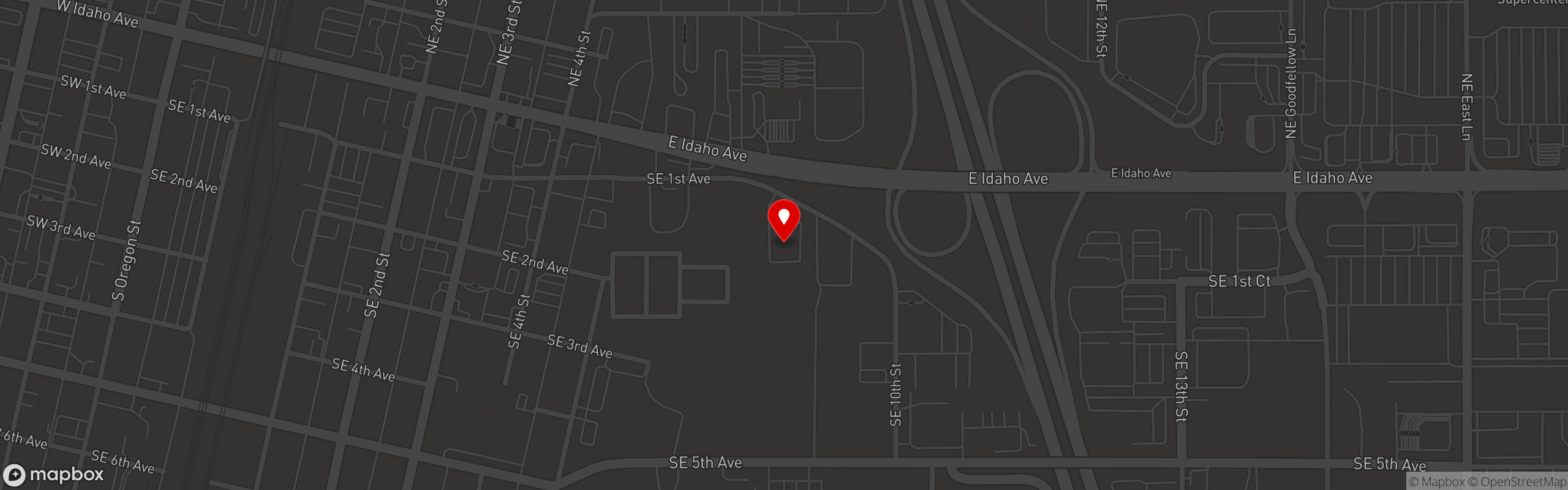 Street map pinning Cowboys Bar & Grill in Cowboys Bar & Grill