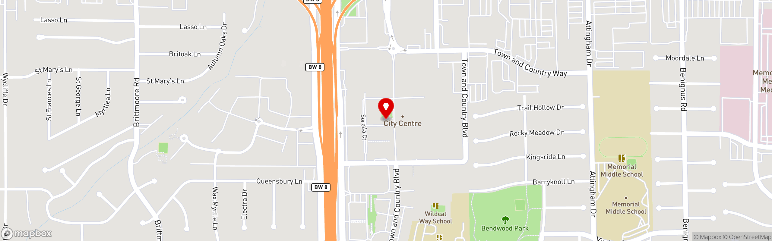 Street map pinning Sweet in Houston