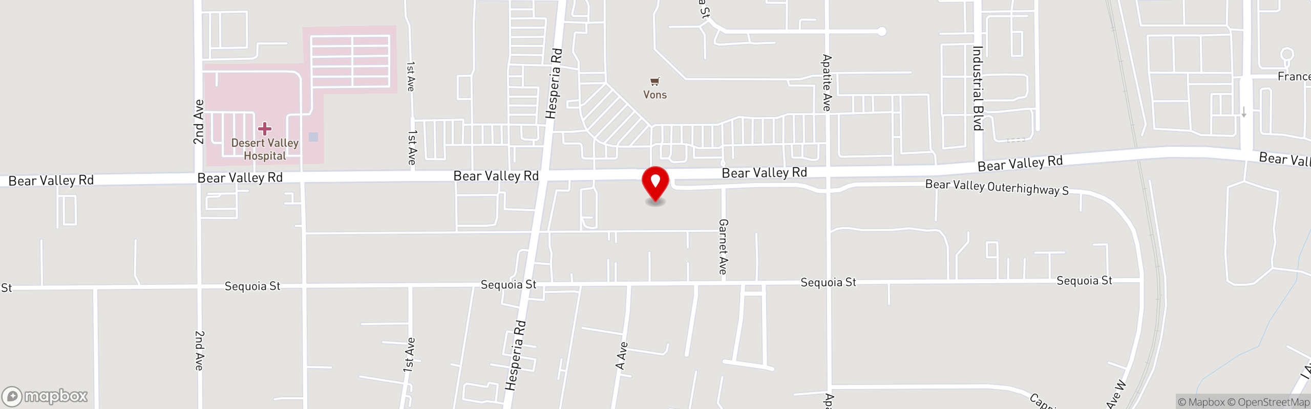 Street map pinning Flamin Kebab in Flamin Kebab-Hesperia