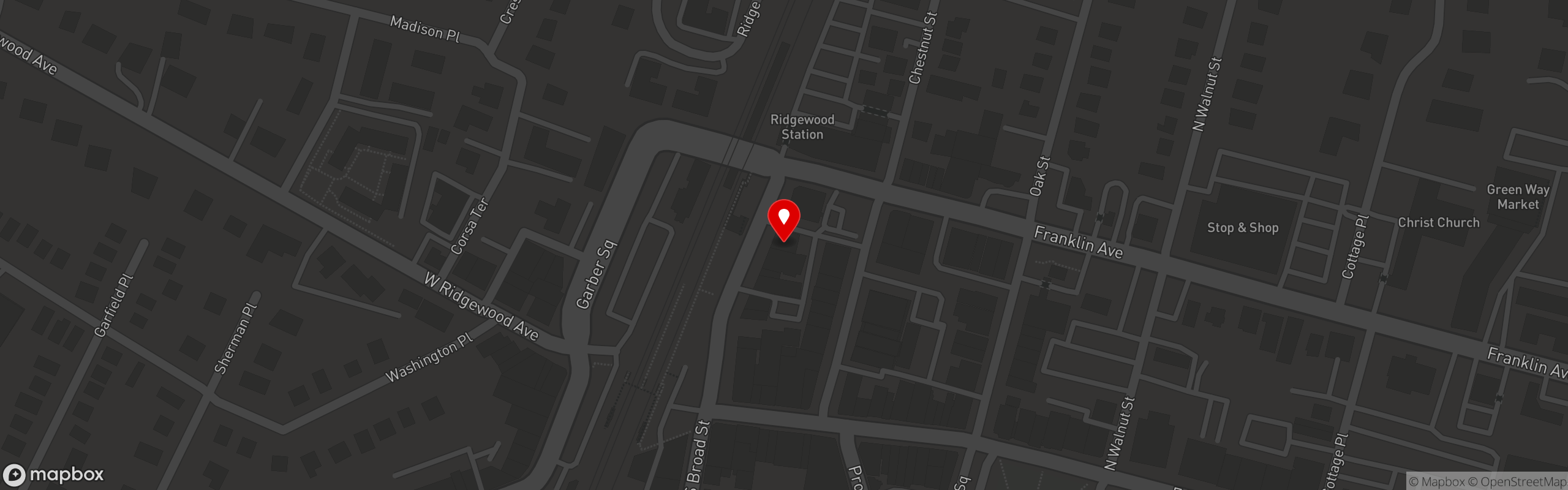 Street map pinning Steel Wheel Tavern in Steel Wheel Tavern