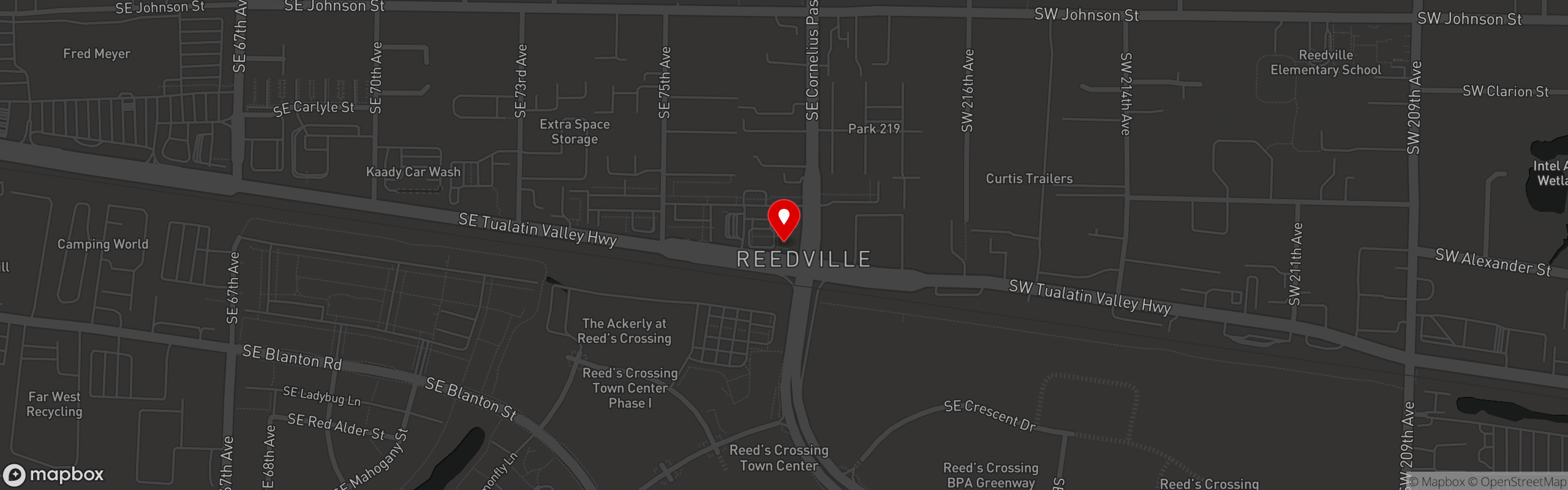 Street map pinning Reedville Cafe in Reedville Cafe