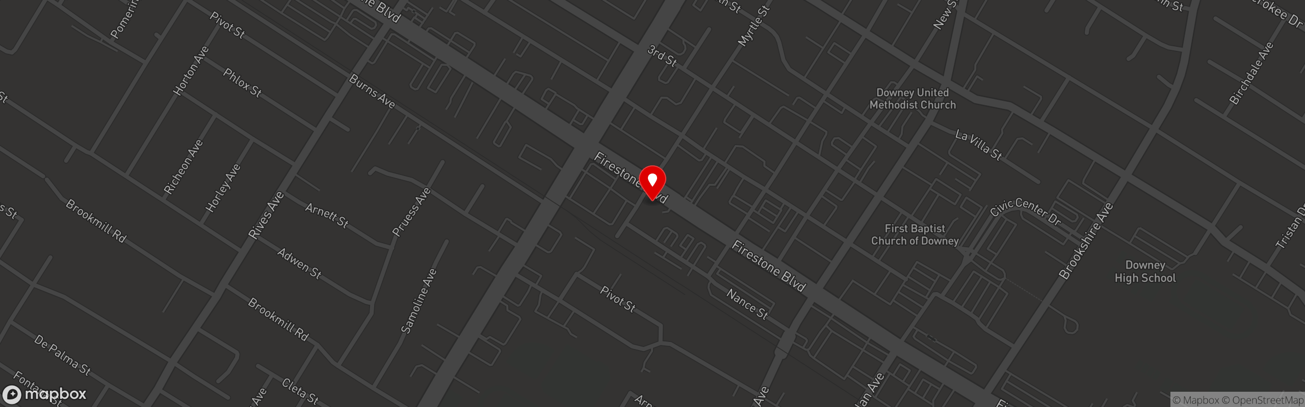 Street map pinning Mariscos Choix | Authentic Mexican Seafood Restaurant | Downey & Pico Rivera, CA in Downey