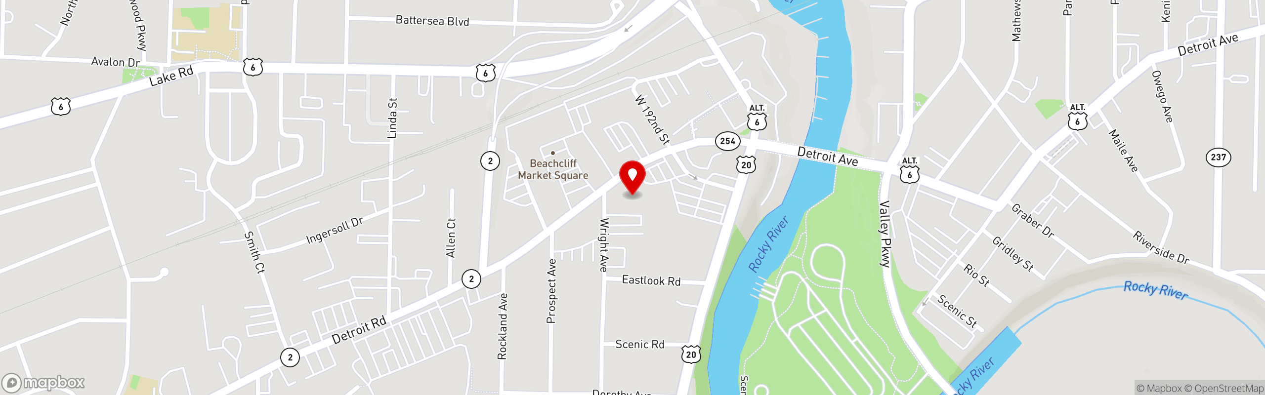 Street map pinning Sibling Revelry Kitchen in Now Open!