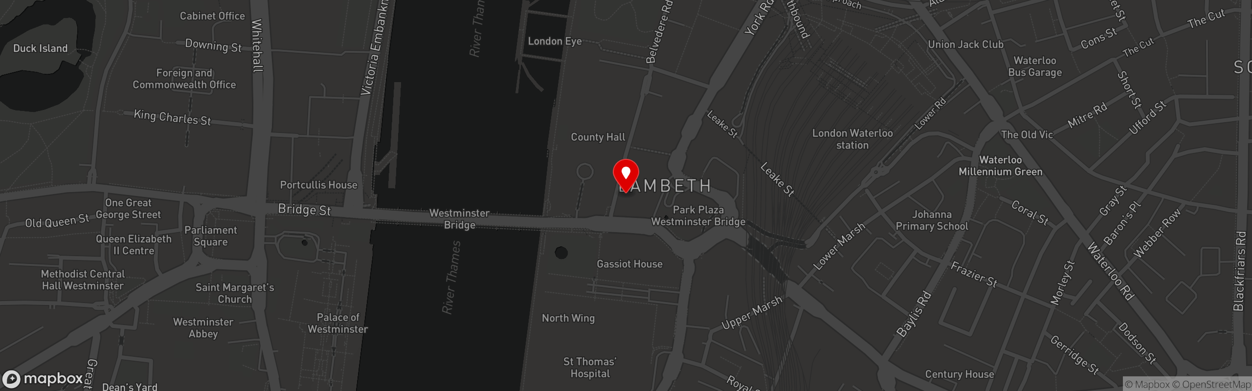 Street map pinning Westminster Kitchen Grill House in Westminster Kitchen Grill House