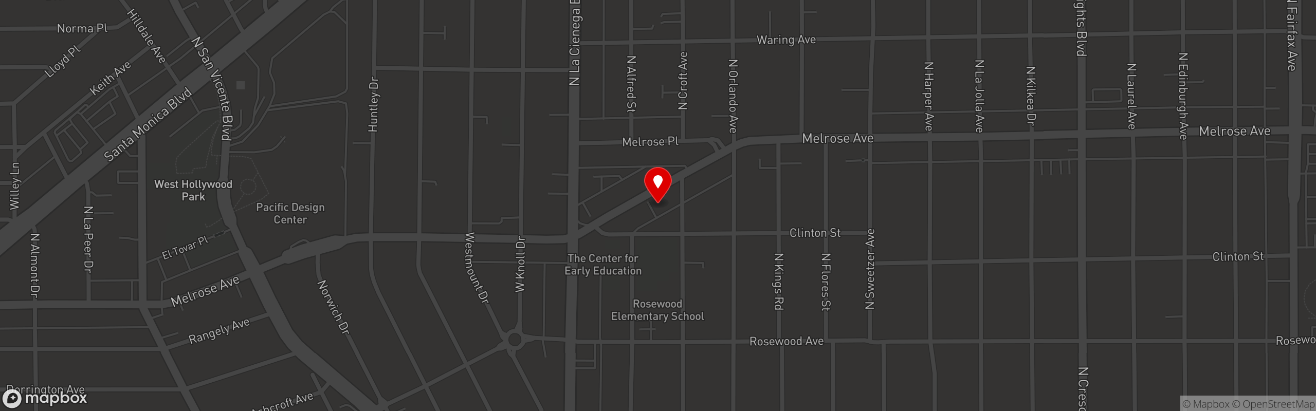 Street map pinning The Red Fish in The Red Fish