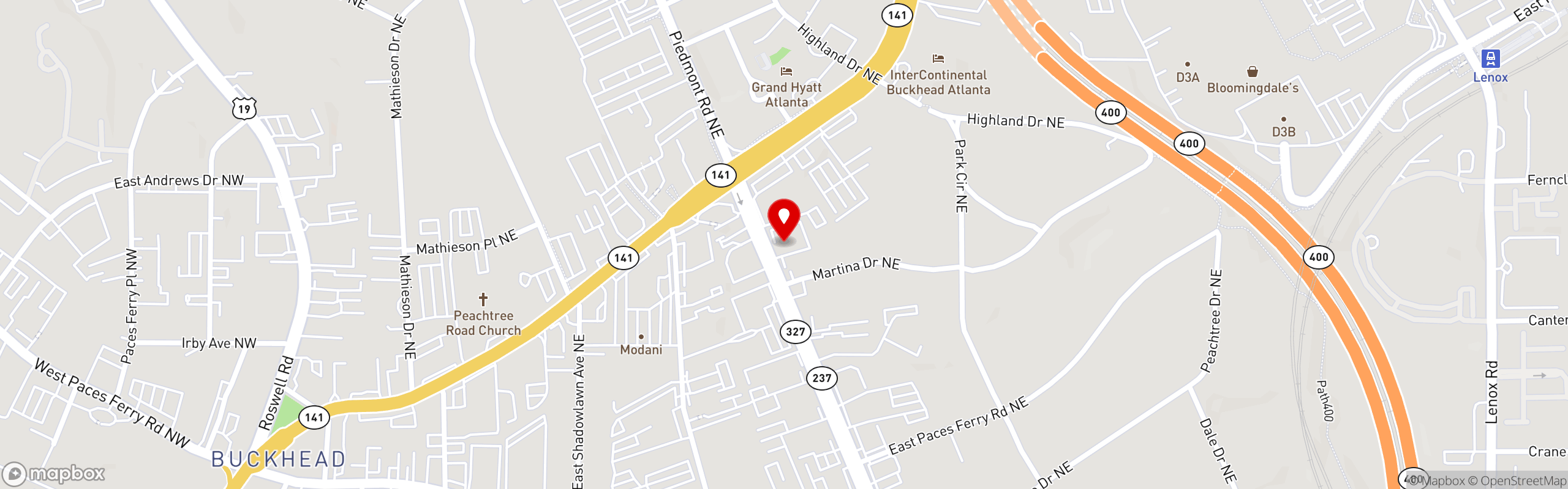 Street map pinning Kabob Land in Kabob Land
