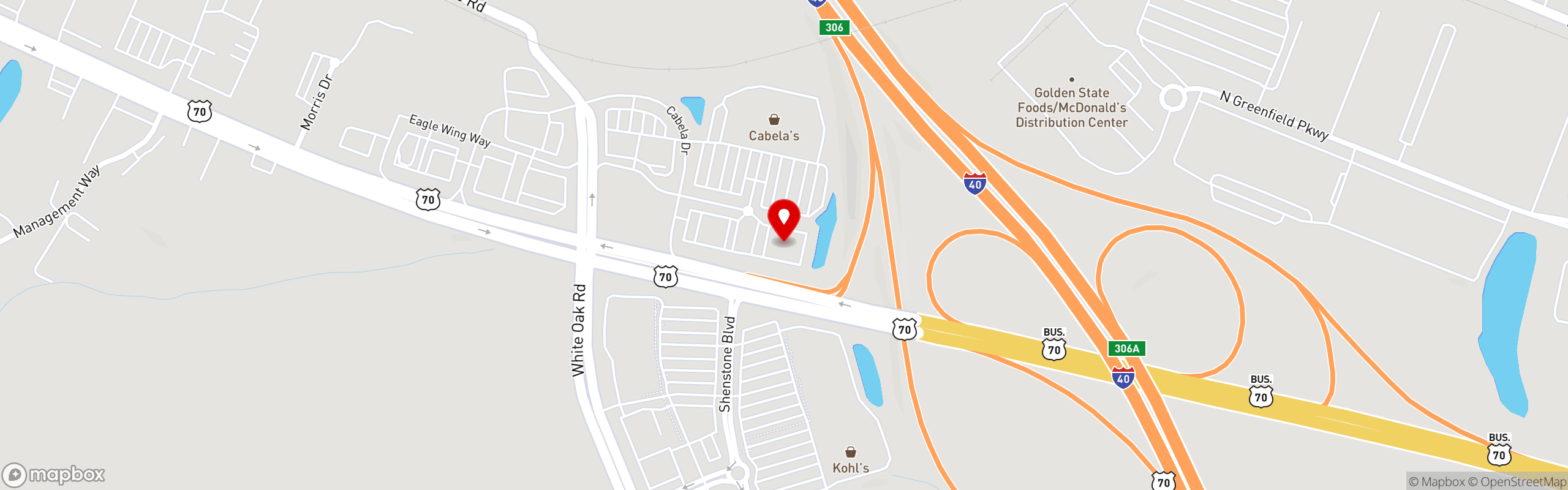 Street map pinning Carolina Ale House in Garner, NC