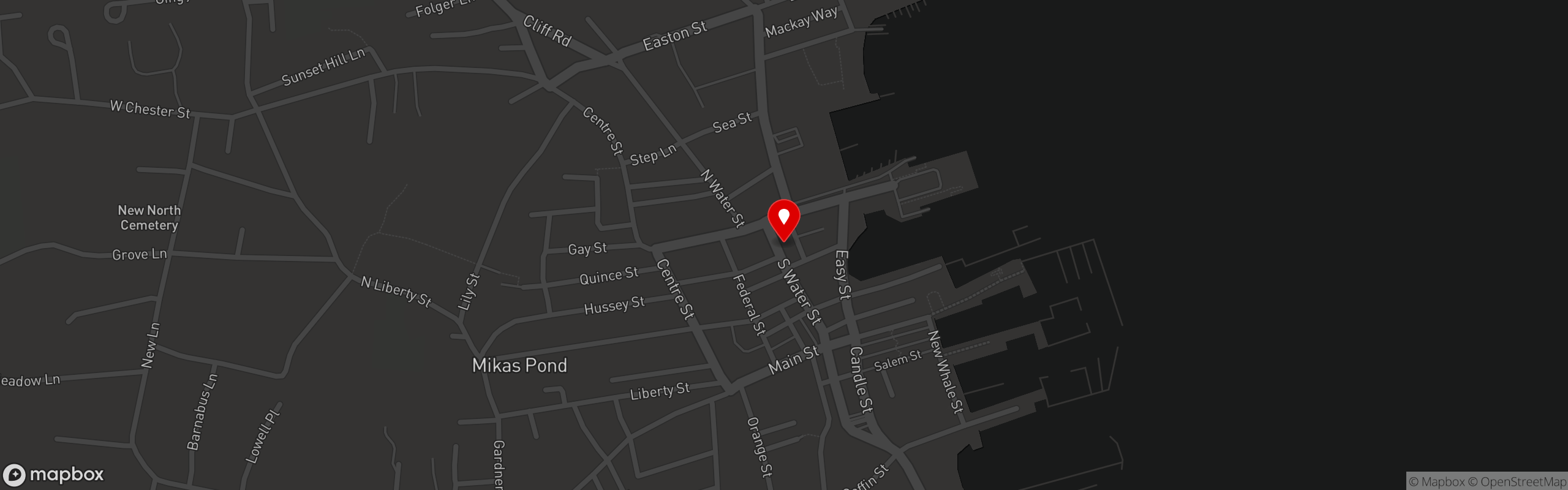 Street map pinning The Rose & Crown in Rose & Crown