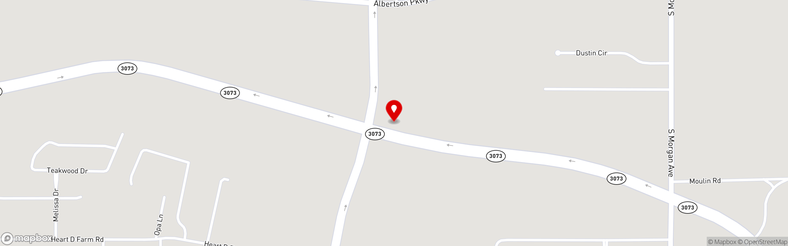Street map pinning Fat Pat's Bar and Grill in Broussard