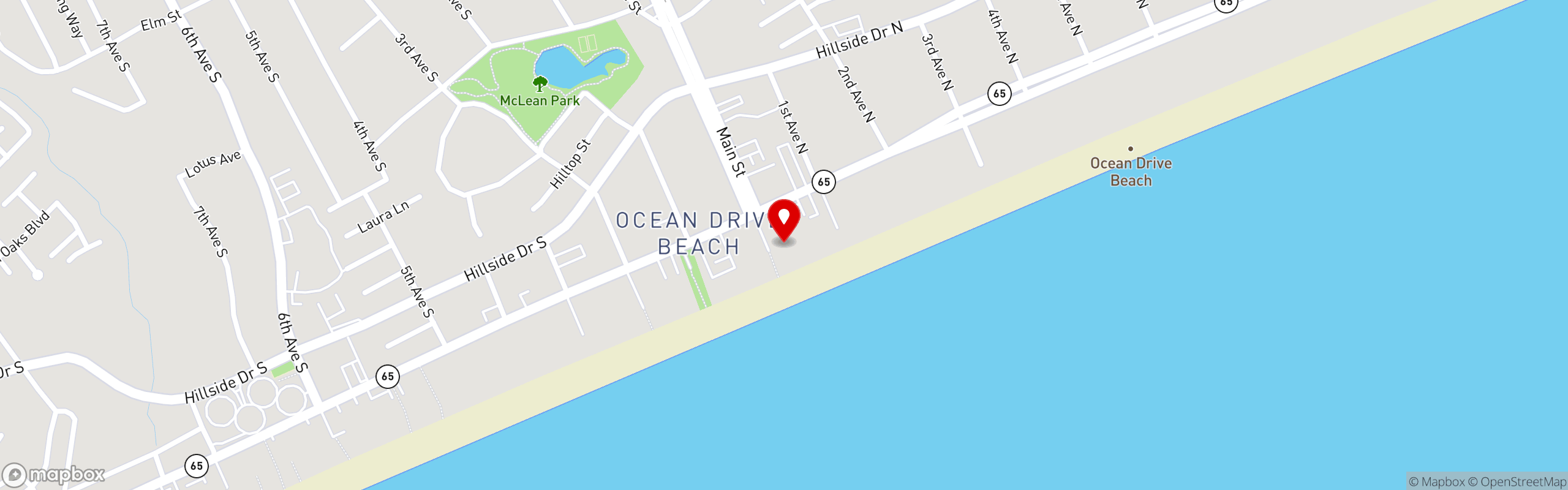 Street map pinning HOTO's - Harold's on the Ocean in Harold's on the Ocean