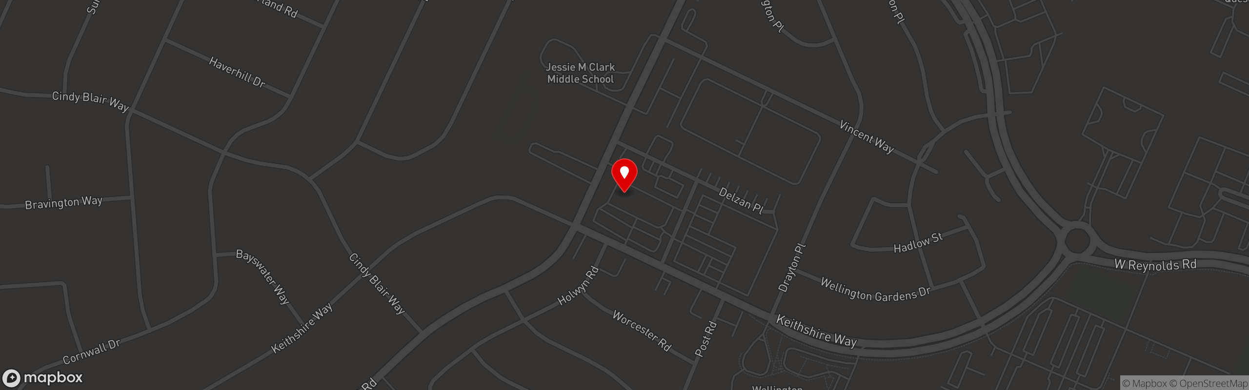Street map pinning Mad Mushroom in South Lexington