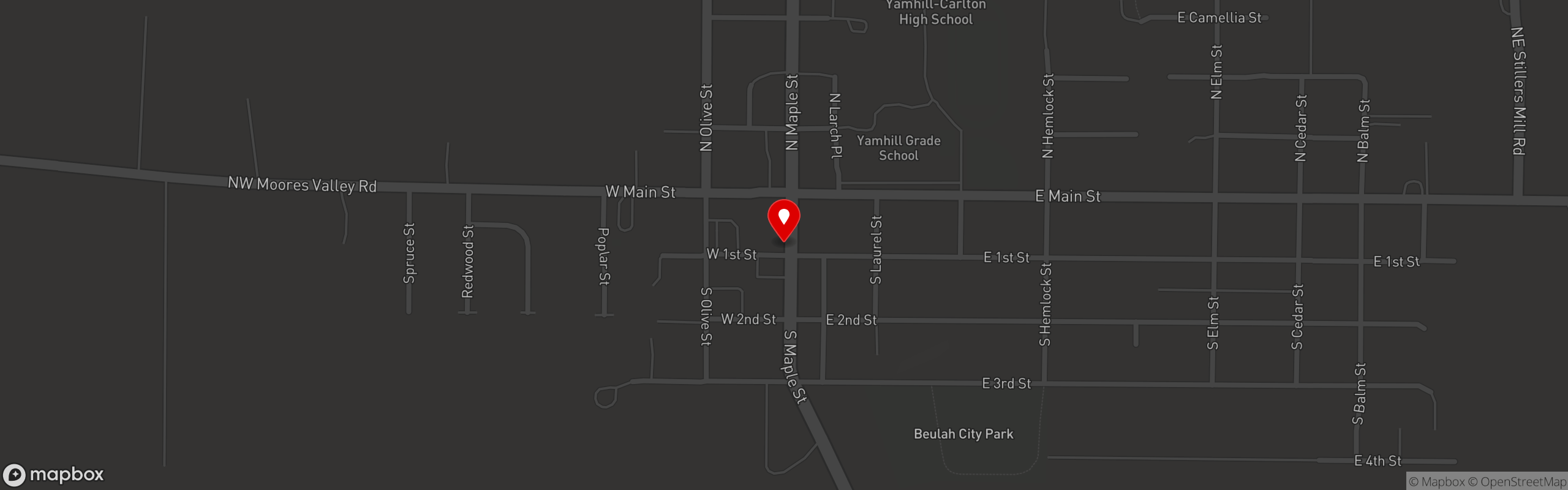 Street map pinning Larson House Pizzeria in Larson House Pizzeria