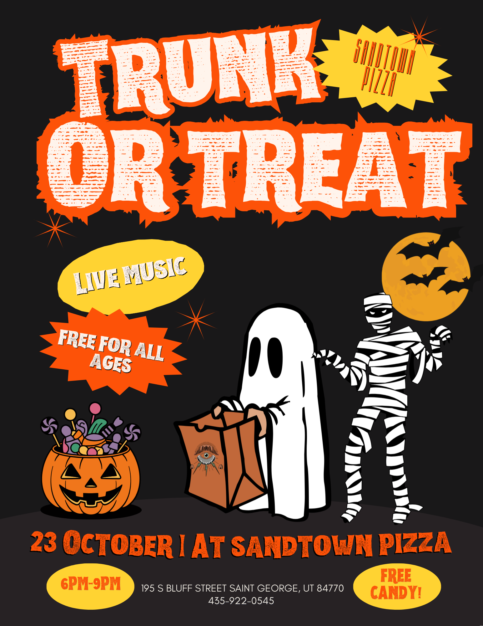 Trunk or treat 🎃 - Sandtown Pizza - Pizza Restaurant in St
