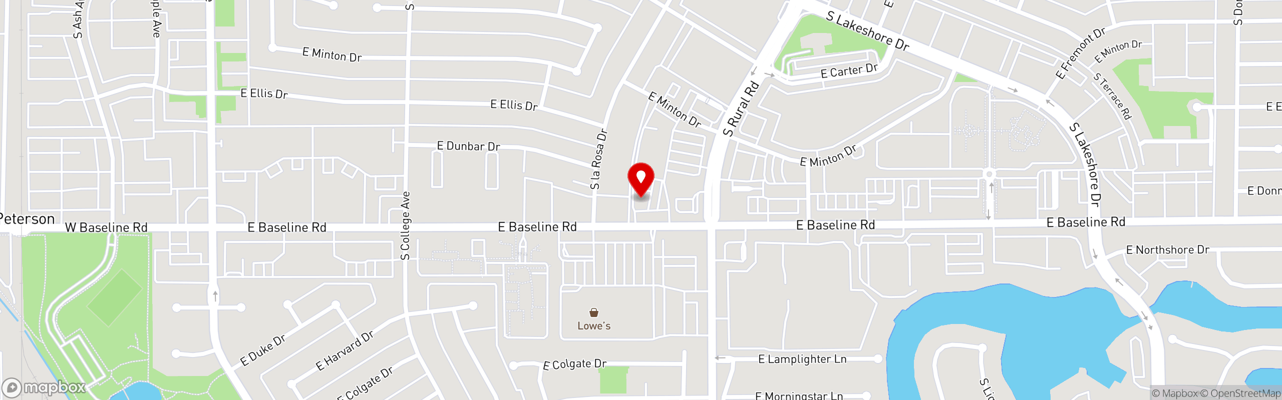 Street map pinning Breakfast Restaurants in Phoenix AZ | Sunshine Breakfast Bar in Tempe, AZ